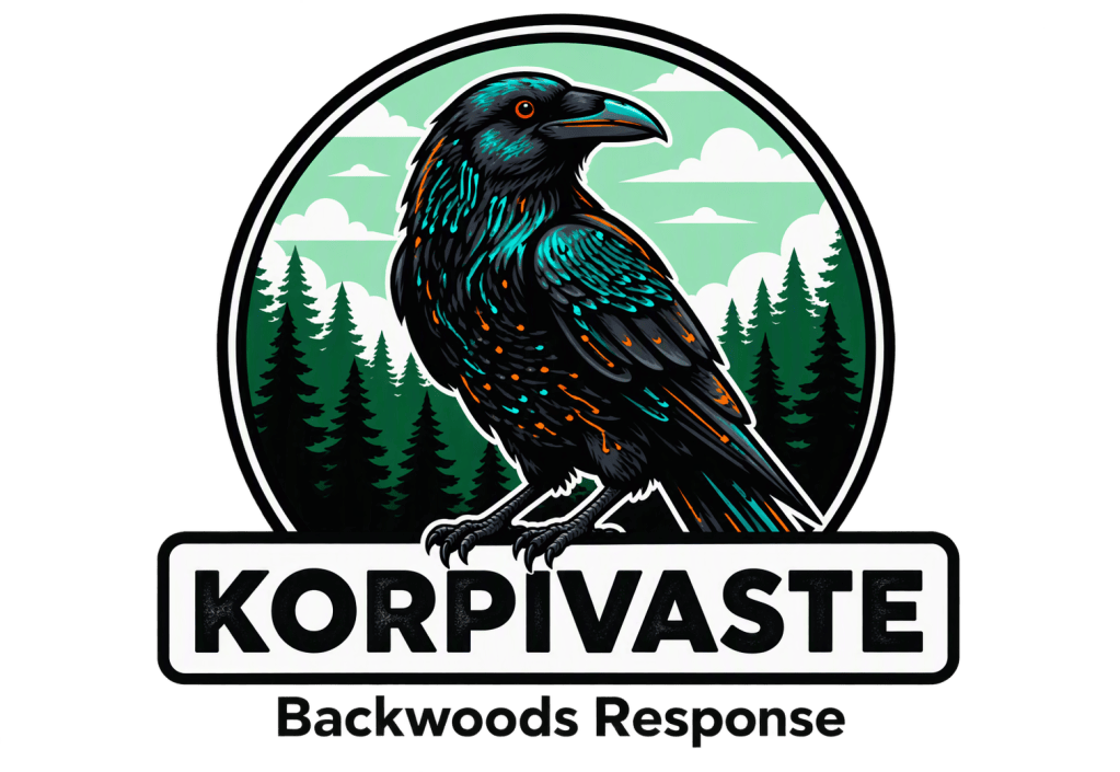 Kaksi pelastustoiminnan vapaaehtoista, yksi mission-critical-alusta.
